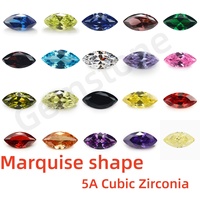5/10pcs 1.5x3~10x20mm AAAAA Marquise Shape Royal Blue,Voilet,Olive Green,White Cubic Zirconia Stone Loose cz Beads for Jewelry