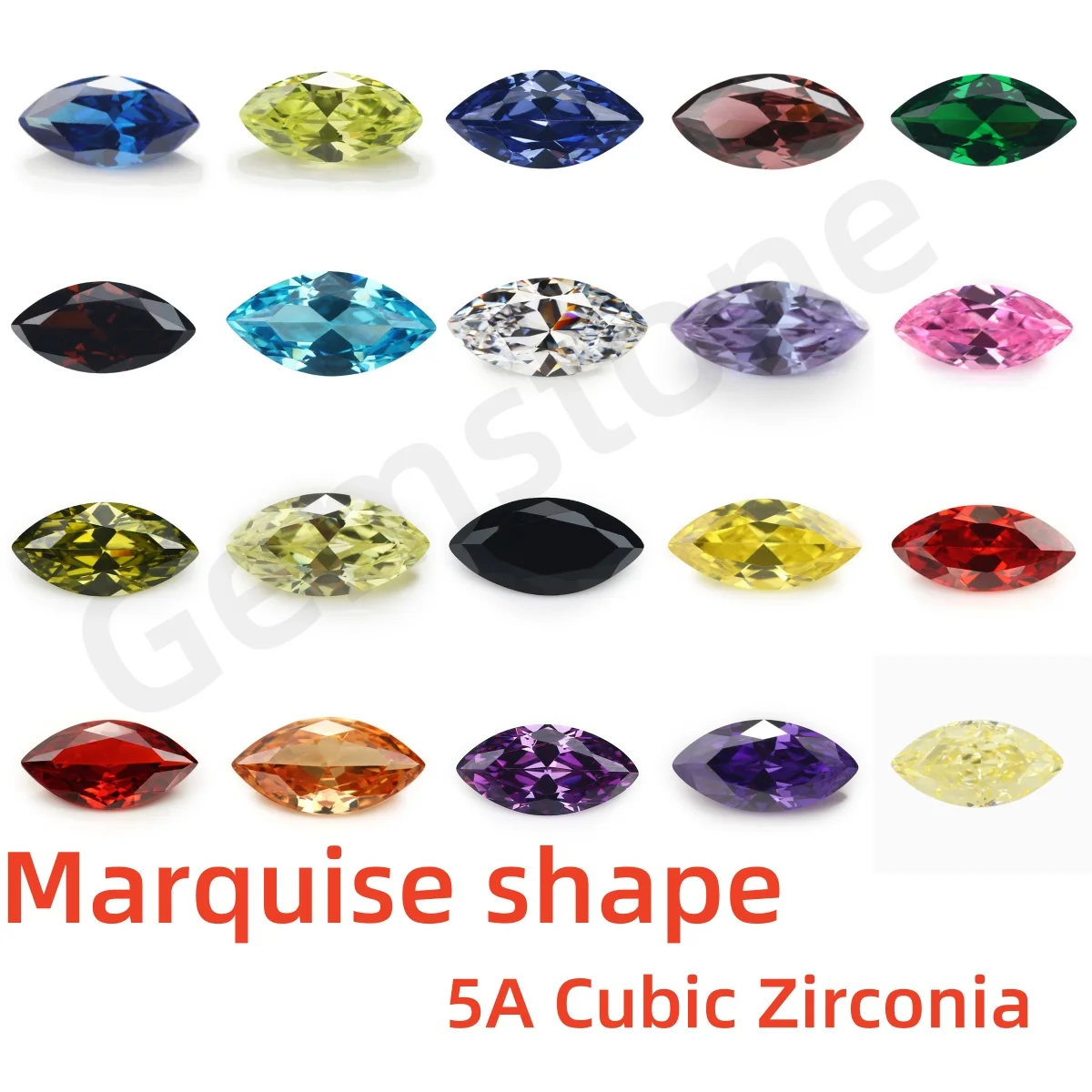 5/10pcs 1.5x3~10x20mm AAAAA Marquise Shape Royal Blue,Voilet,Olive Green,White Cubic Zirconia Stone Loose cz Beads for Jewelry