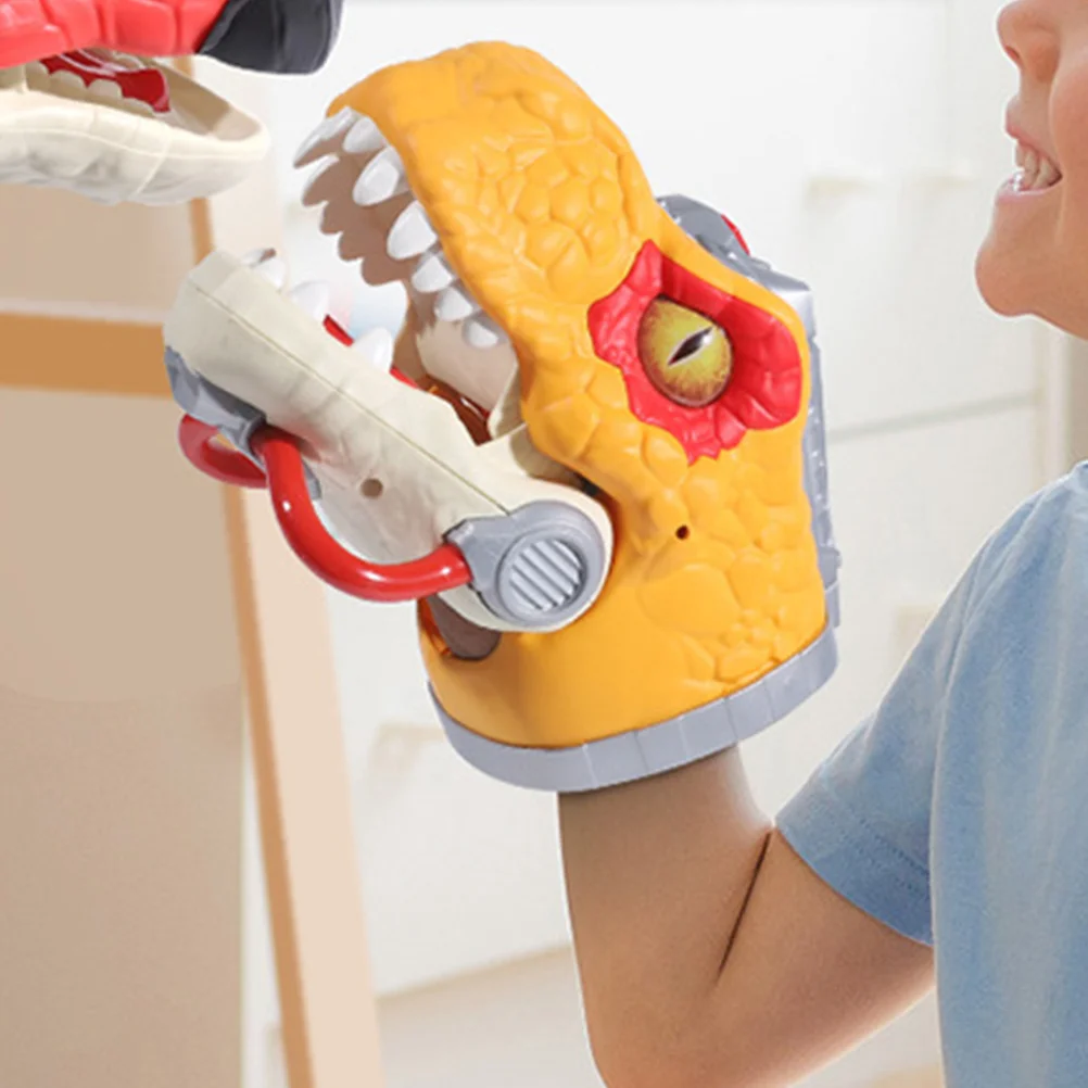 Marionnette à main de dinosaure éducative pour enfants, son léger, dessin animé, marionnette de dinosaure décorative réaliste pour enfants et adultes, fête