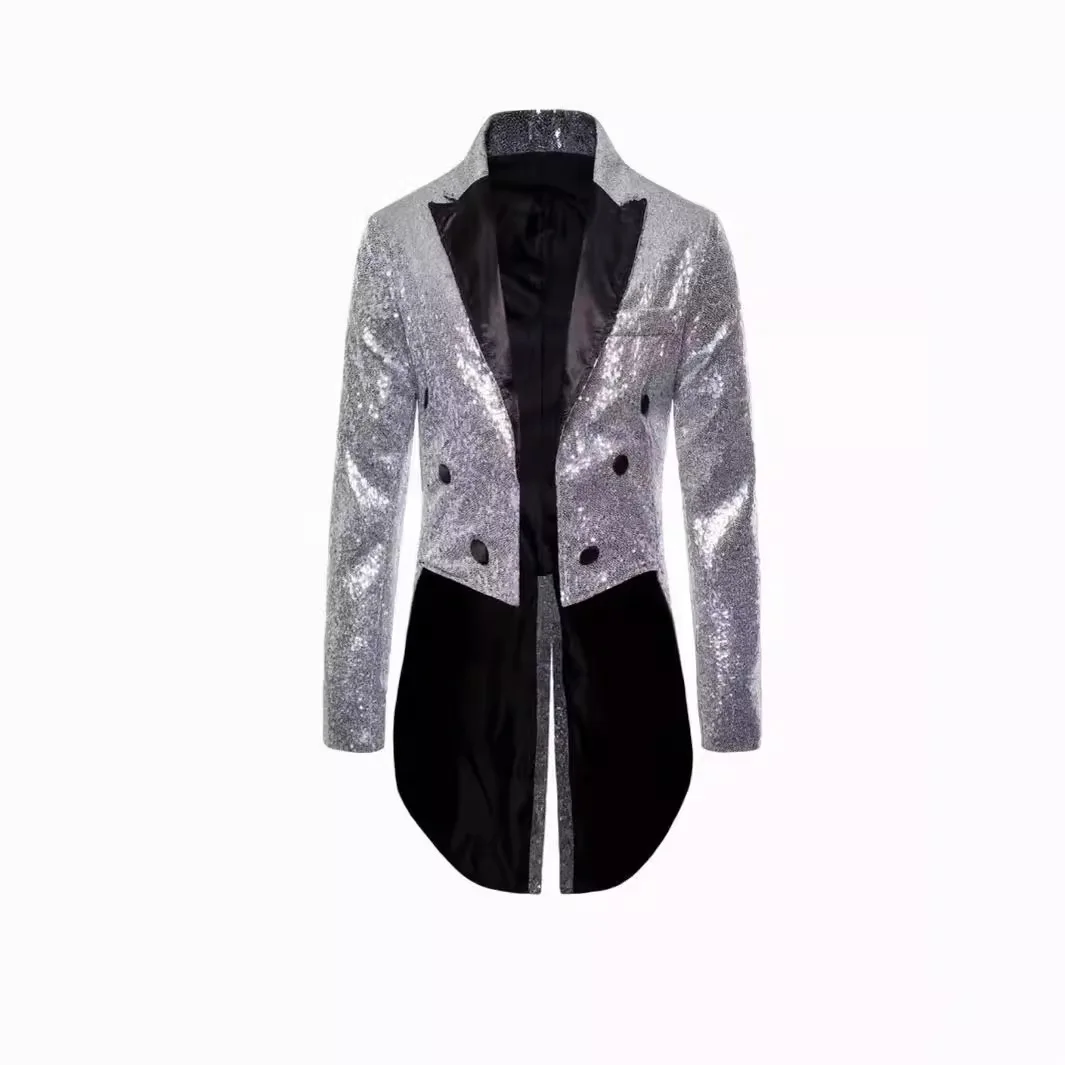 Men's Suit Tuxedo Banquet Club Performance Sequins Fashion Design Men's Suit