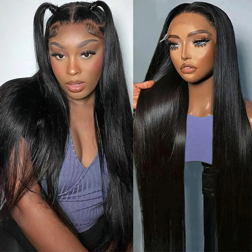 

40 Inch Bone Straight Human Hair 13x6 Lace Front Human Hair Wigs 13x4 Hd Lace Frontal Wig Brazilian For Black Women Pre Plucked
