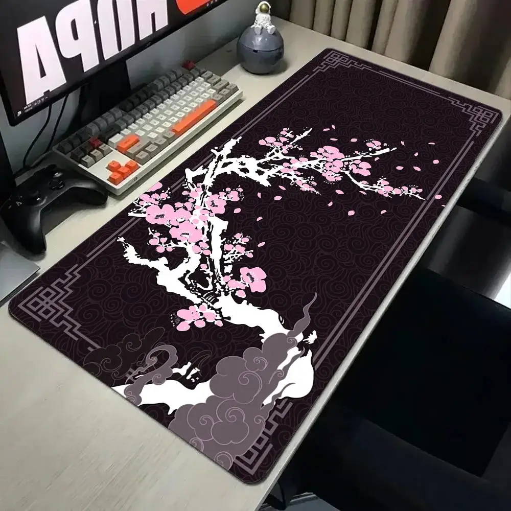 Japanese Sakura Mouse Pad 900x400MM Large Gaming Mousepad Keyboard Gamer Rubber Anti-wrinkle Anti-Slip Bottom Desk Mat