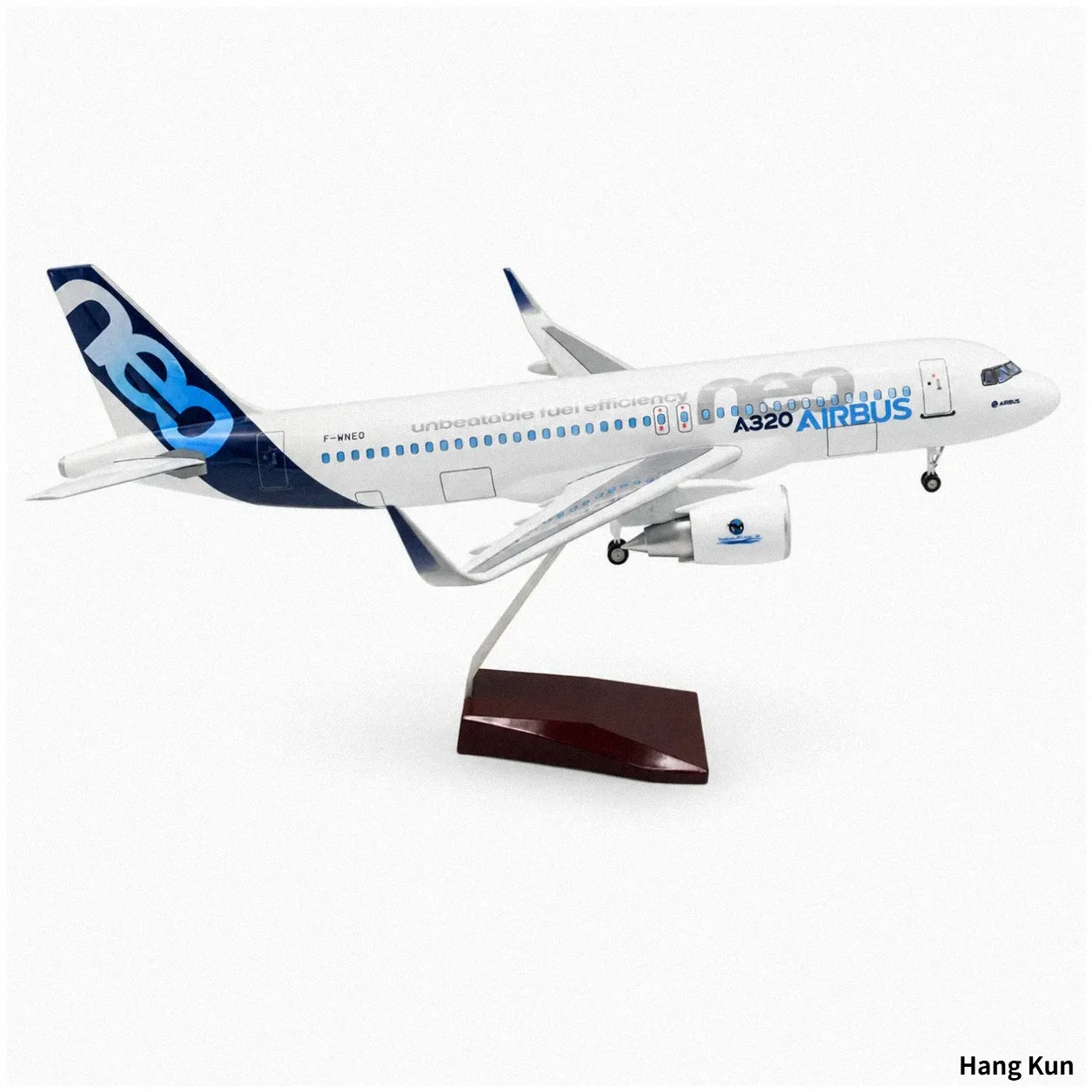 Modèle d'avion Airbus A320neo Prototype Airlines, échelle 1/80, 47 cm, avec support d'exposition et train d'atterrissage, avion de collection, jouet.