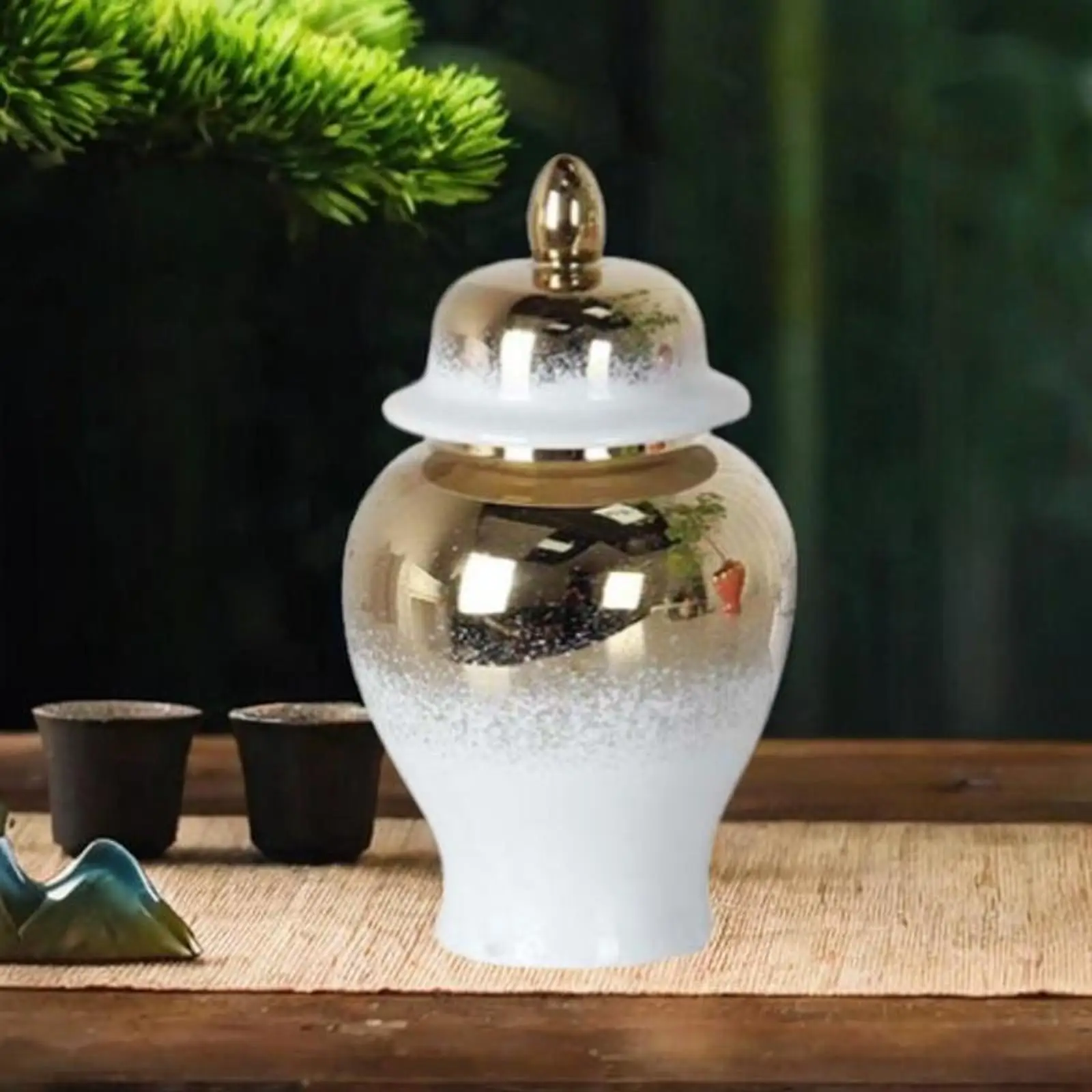 جرة الزنجبيل الصينية حامل النباتات المنظم السيراميك المغطاة جرة زهرية الشاي تخزين جرة لترتيب المنزل الأزهار حفلات الزفاف غرفة نوم #2