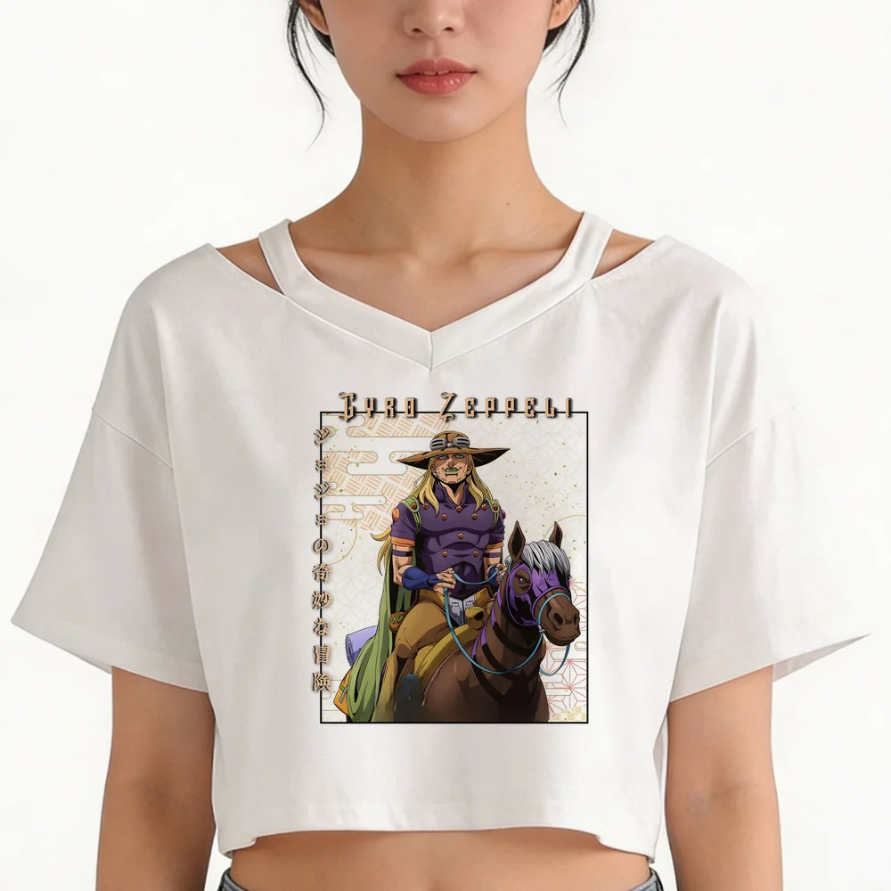 Jojo crop top girl harajuku cheap 2000s meme anime shirt anime cute grunge emo y2k