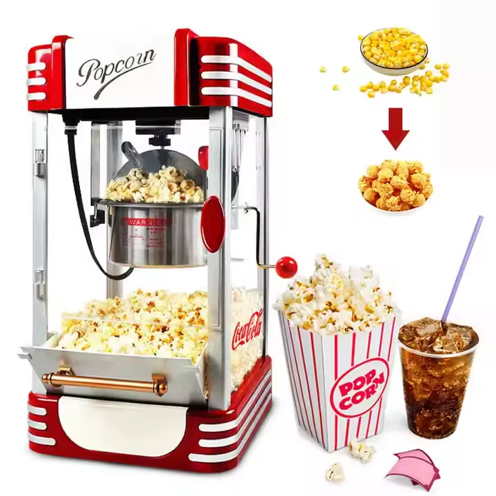

Household Kitchen Automatic Large-capacity Electric Pop Corn Machine Home Mini Popcorn Machine Makers