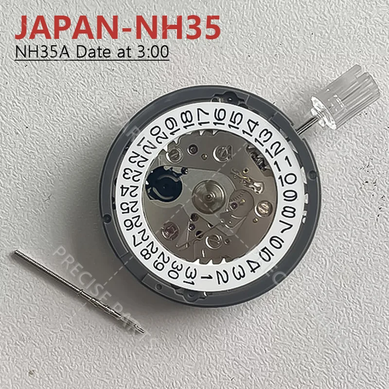 Genuine NH35 Automatic Mechanical Movement High Accuracy 24 Jewels Mod Watch Replacement NH35A Date at 3:00 Watch Accessories