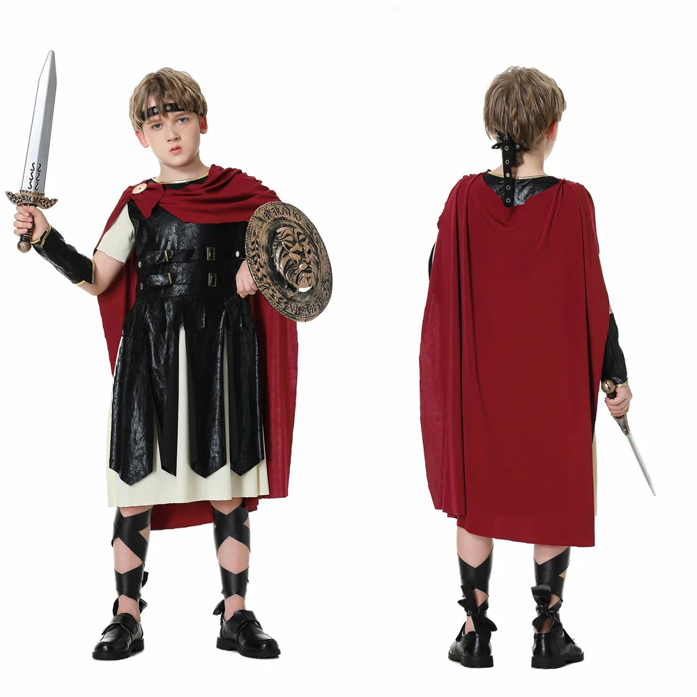 Costume de gladiateur romain pour adultes et enfants, vêtements de cosplay Spartant Kokor, olympiques de chevalier Kokor, fête d'Halloween, soldat pour filles et garçons