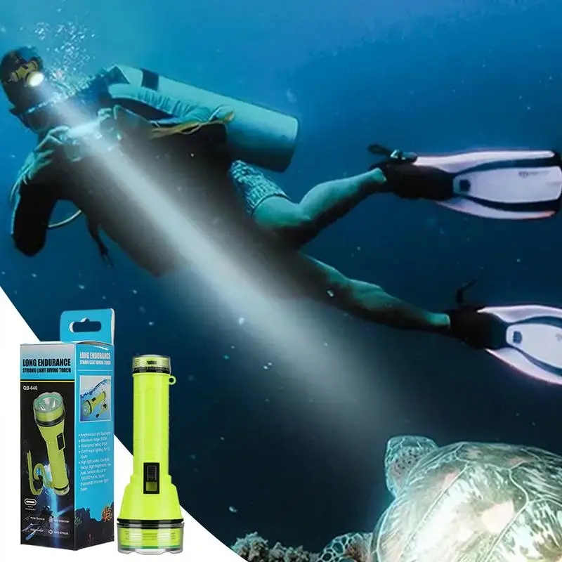 Diving Flashlight Bright Underwater Flashlight Waterproof Diving Torch 200 Meters Night Dive Lighting Torch With Strap