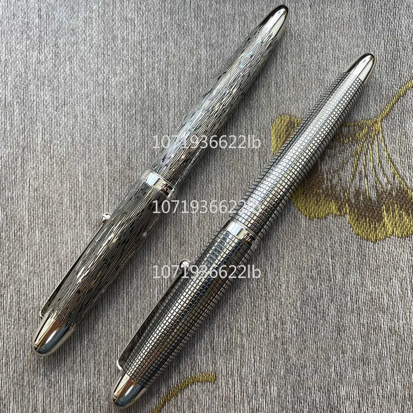 Japan PILOT FK-5MS Fountain Pen 18K Gold  Nib 925 Sterling Silver Metal Pen Holder Textile Pattern Plaid Business Writing Pen