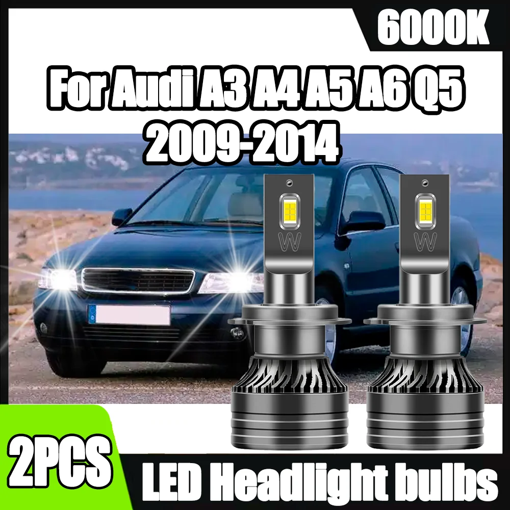 

120W H7 Car Headlight 20000LM LED Headlight Canbus No Error 6000K White LED Headlamp CSP Chips For Audi A3 A4 A5 A6 Q5 2009-2014