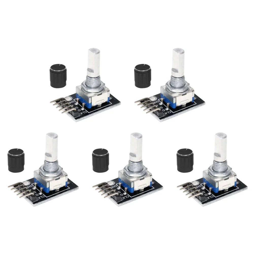 1–8 Stück KY-040 360-Grad-Drehgebermodul mit Knopfkappe, 5 V Ziegel-Sensor-Schalter-Entwicklungsplatinenmodul für Arduino