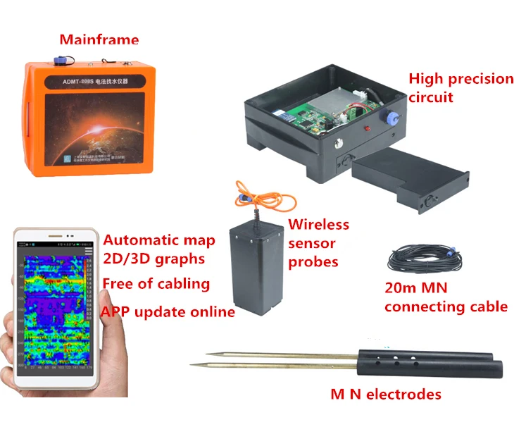 Most accurate 300m Mobile phone 3D portable underground water detector deep water finder