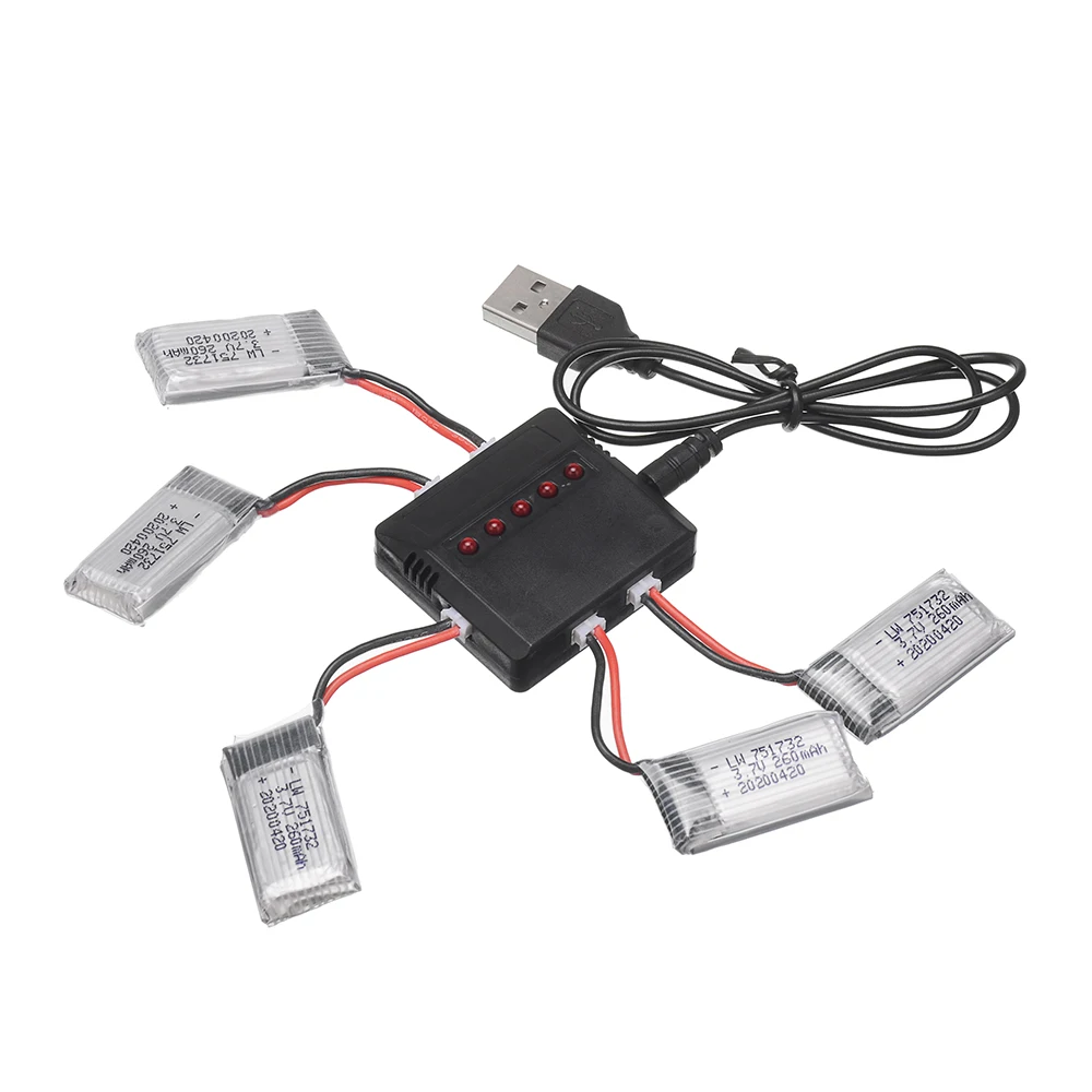 แบตเตอรี่ H36 3.7V 260mAh + ที่ชาร์จสำหรับ eachine E010 E011 E012 E013 furibee ชิ้นส่วนโดรน RC F36แบตเตอรี่3.7V Lipo