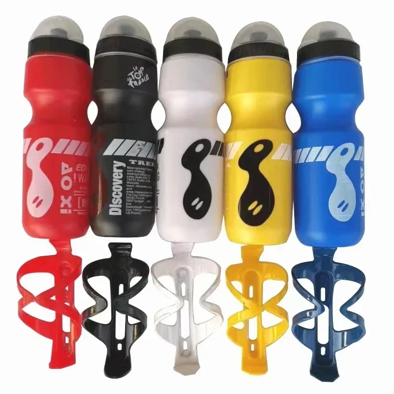 750ML Portable Cycling Equipment Cycling Bottles Mountain Bicycle Water Bottle Outdoor Sport Camping Drink Jug Free Cup Holder