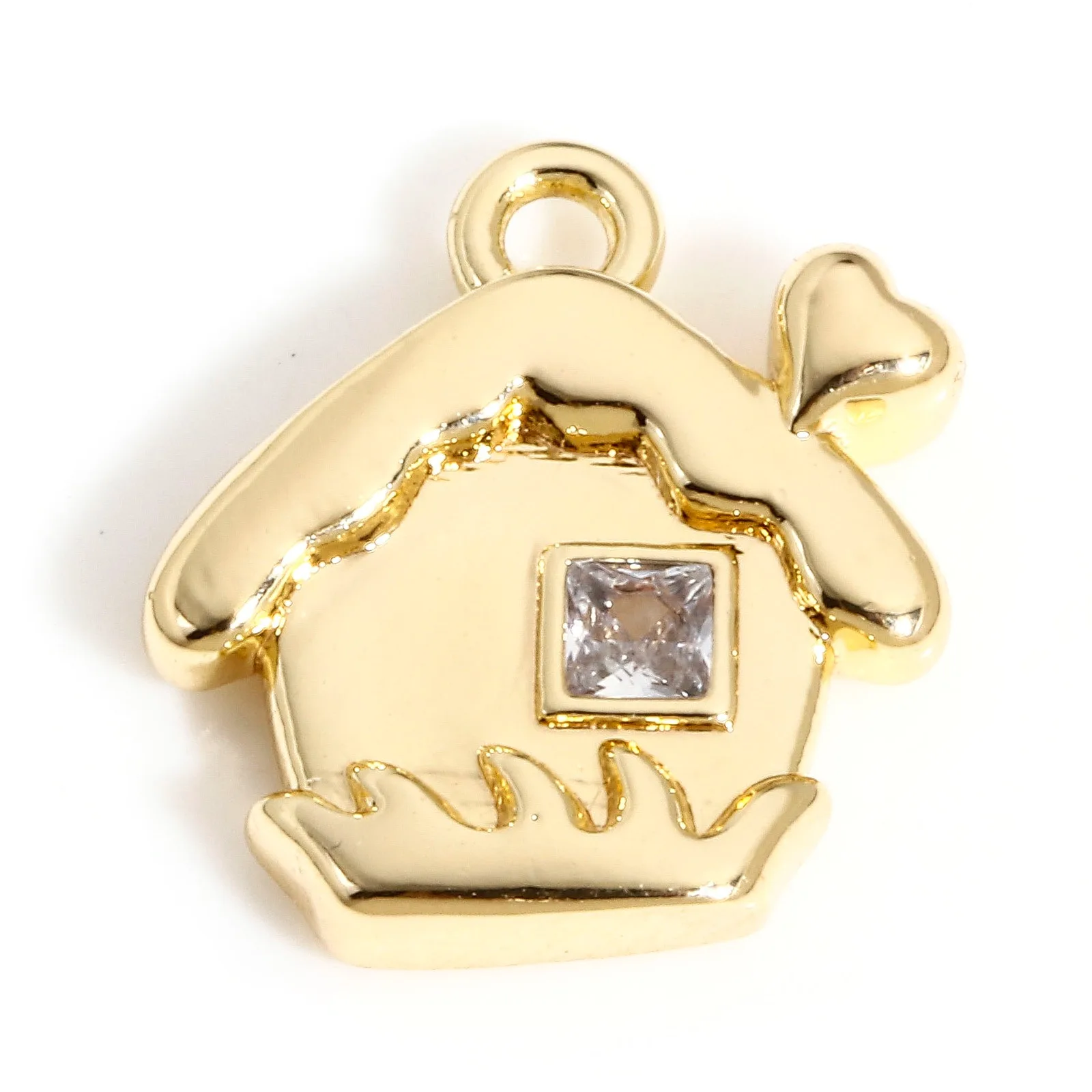 1pc Kupfer Weihnachten Charms Gold Farbe klar Zirkonia Weihnachts geschenk Glocke Stern Anhänger DIY Halskette Ohrringe Frauen Schmuck – Detail 9