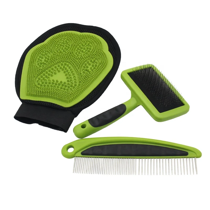 3-in-1 Pet Dog Beauty Brush Set Pet Beauty Gloves Pet Dog Beauty Cleaning Set