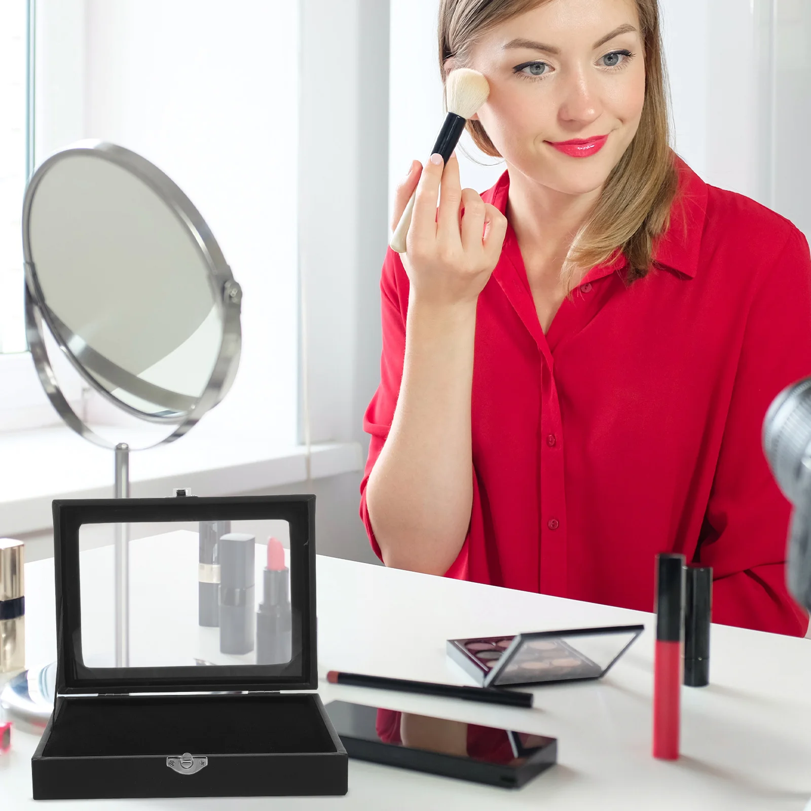 

Brooch Display Case Clear Window Badge Storage Box Lapel Pin Organizer Reusable Medal Display Container Lightweight