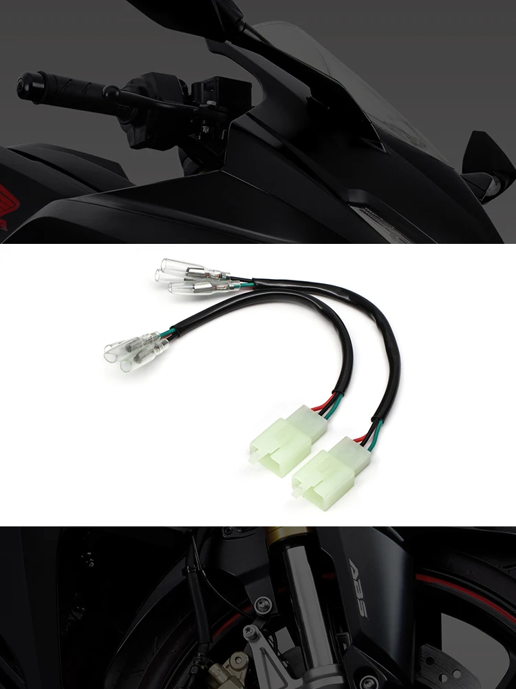 Motorcycle 3 Wires Turn Signal Connectors Plug Indicator Wiring Adapter For Honda Cbr 600 1000 Cbr600 Cbr1000 Rr Nc700