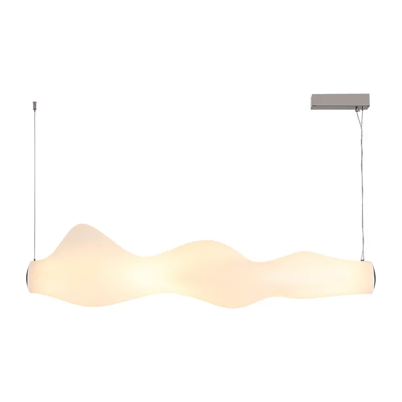 

Nordic design, chandelier bar, long white art lamps