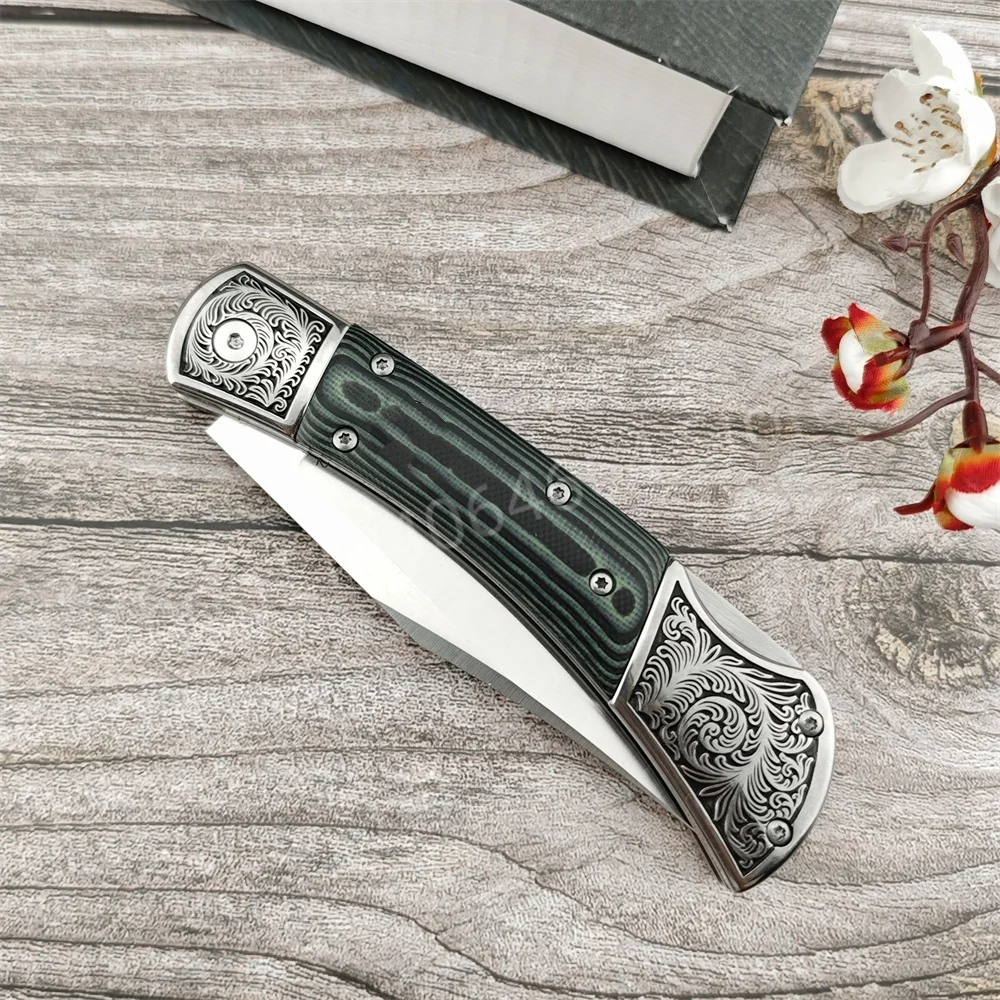 High Hardness Folding Pocket Knife Outdoor Knife D2 Blade Mikata Handle EDC Survival Hunting Camping Hiking Tool Gift