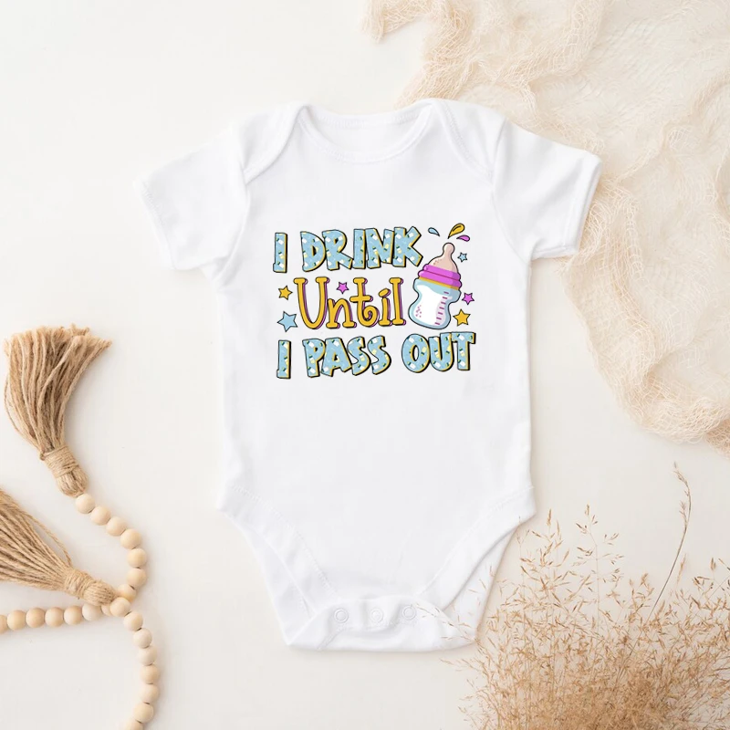 

Детские комбинезоны для новорожденных с принтом в бутылочке молока, детская одежда, боди для маленьких девочек и мальчиков, подарок для детского душа