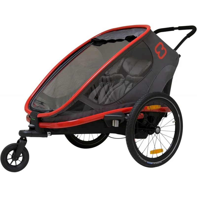 

Outback Two Seat Reclining Multi-Sport Child Bike Trailer Stroller (Jogger Wheel Sold Separately)