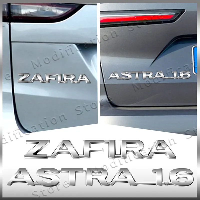 3D Metal Car Decor Rear Trunk Fender Side Emblem Sticker For Opel Zafira ASTRA 1.6 Logo Astra Antara H G Corsa Accessories