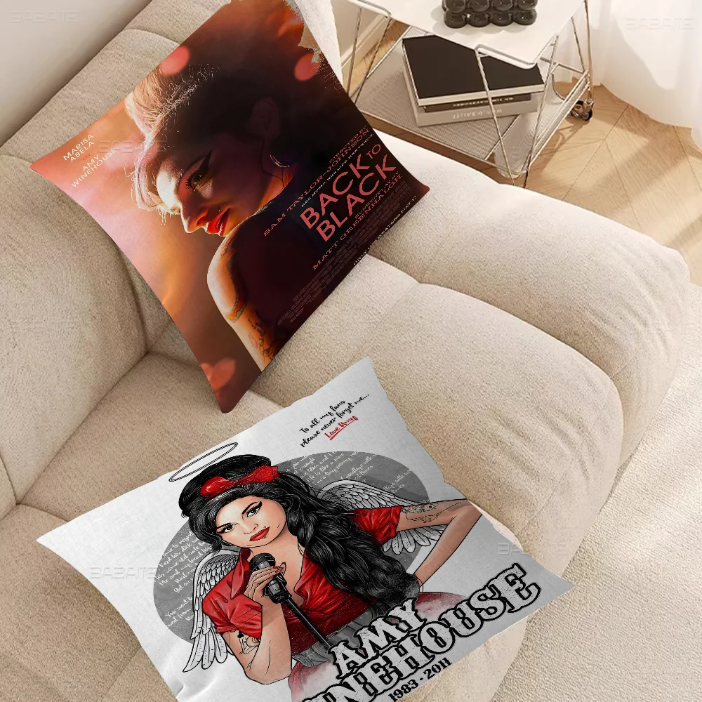 Beauty Woman Amy Winehouse Music Singer Star Pillow Cover Design cushion Cover decor Holiday Decorati