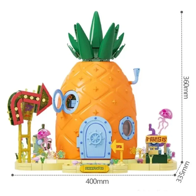 Nieuwe Ananas Huis Bouwstenen Architectonisch Model Ornamenten Educatieve Puzzel Speelgoed Collectie Vakantiecadeau voor kinderen