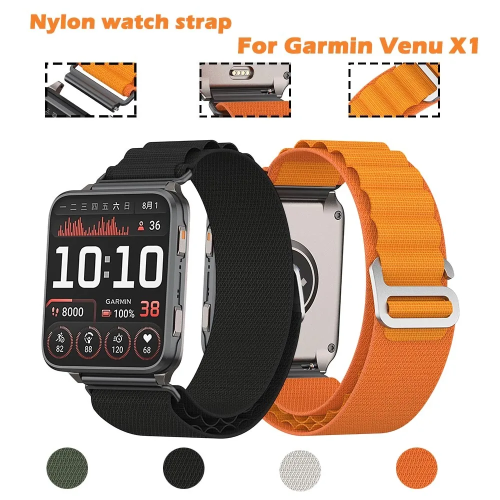

Nylon Band for Garmin Venu X1 Watch Strap Metal Quick Release Outdoor Sport Breathable Comfortable for Garmin Venu X1 Watch Band