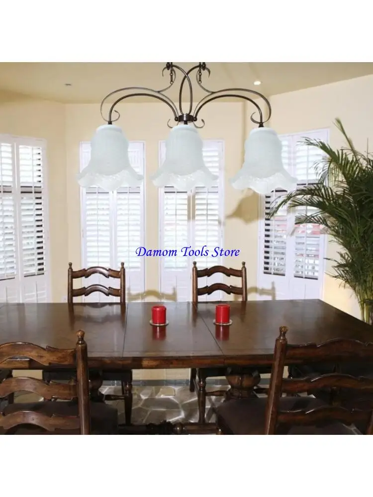 57BE Glass Ceiling Lamp Shade Flower Shaped Chandelier Pendant Light Cover Glass Ceil