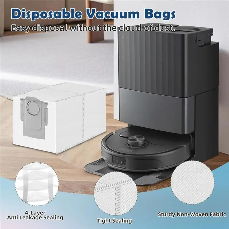 A94E Accessories Kit for Roborock Qrevo Master Slim Robot Vacuum Roller Brush Side Brush Hepa Filter Mop Cloth Dust Bag