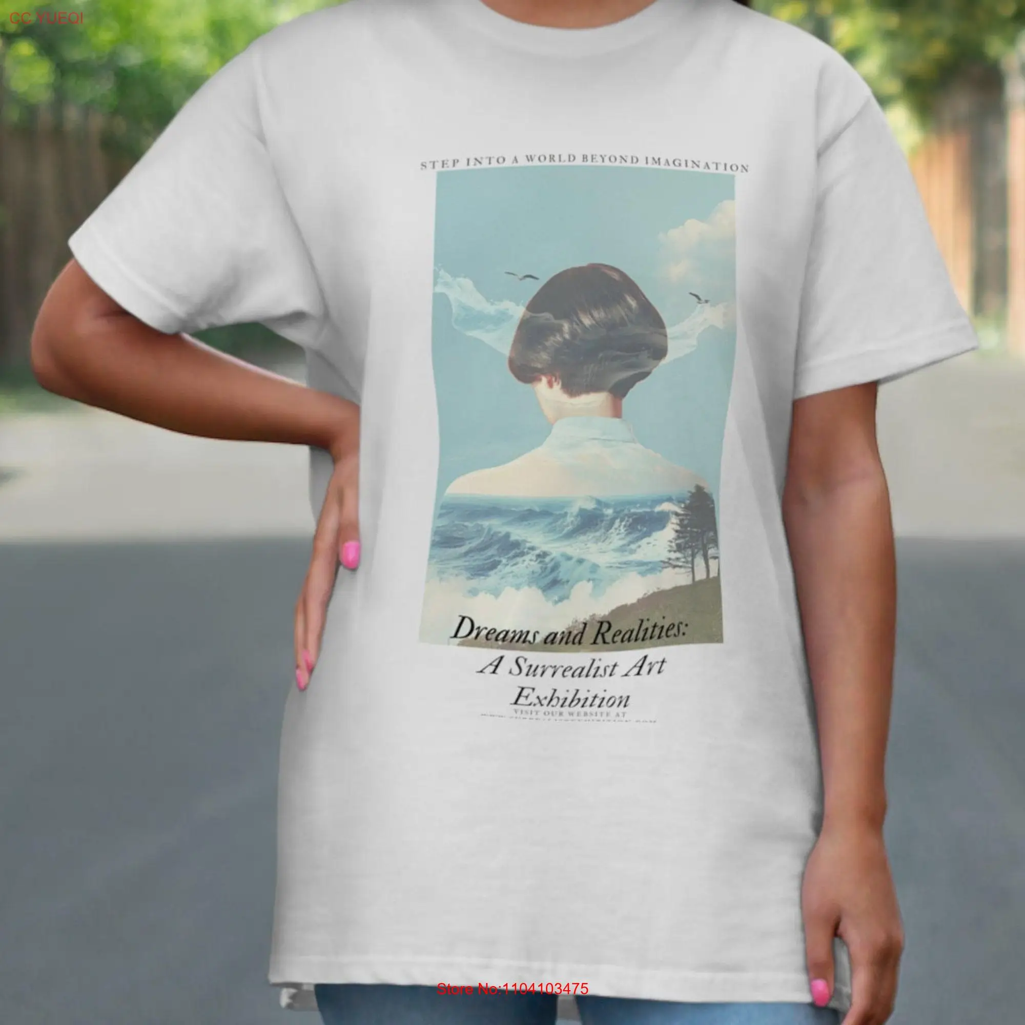 Surrealist Painting T Shirt Regular Fit long or short sleeves