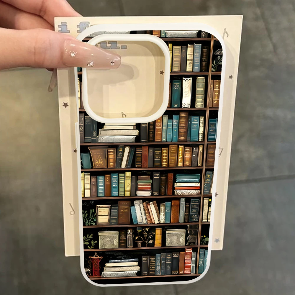 für Xiaomi Redmi Note 14 13 12 11 10 Pro Plus 4G 5G Redmi 14C 13C 15C Retro-Bücherregal-Muster Kunst-Handyhülle Silikon-TPU-Cover – Detail 4