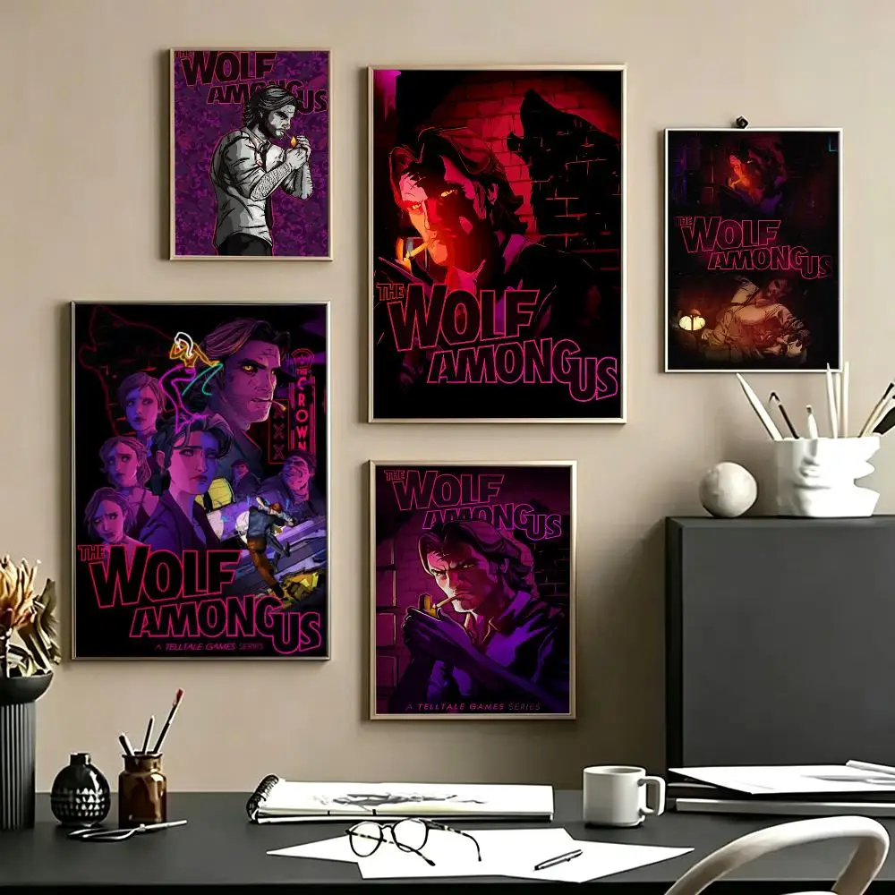 game The Wolf Among Us Poster Poster HD Self Adhesive Waterproof Art Print Wall Decor for Bedroom Living Room Home Gift