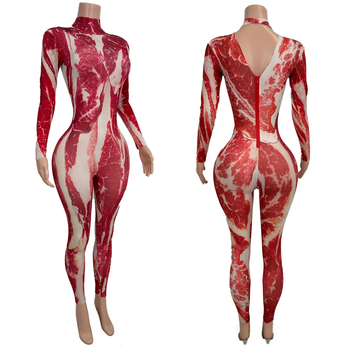 

Halloween Theme Party Drag Queen Performer Jumpsuit Carnival Costume Nightclub gig Stage Outfit Tight Fitting Jumpsuit Wuhuarou