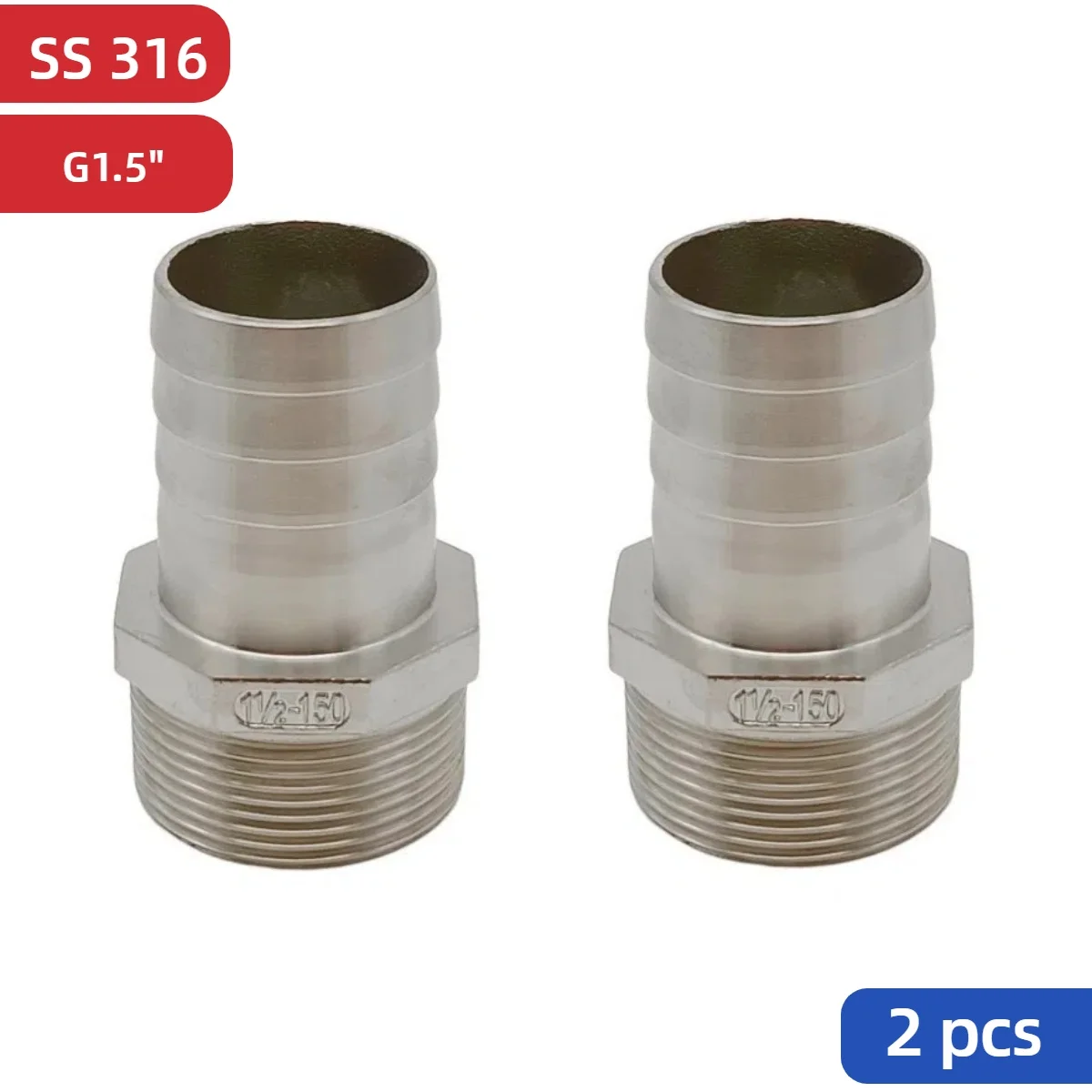 

2 шт., фитинг для шланга из нержавеющей стали 316, морская фурнитура, аксессуары для сливной трубы для яхт, лодок, сантехника