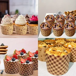 100 Pcs brown kraft paper pancake cups oil resistant, suitable for cakes and pancakes ,weddings, birthdays, festivals