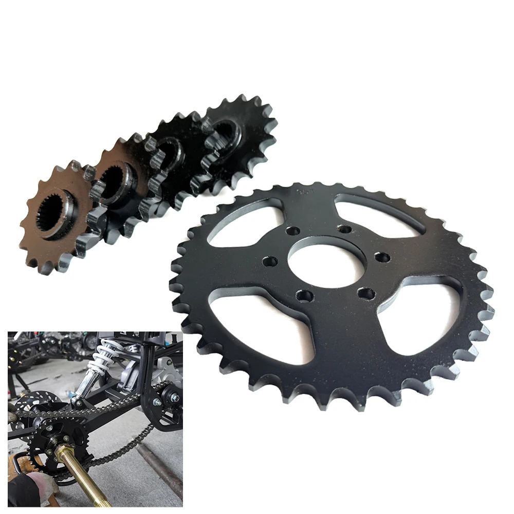 

ATV 530 Chain Sprocket Front 14T 15T 16T 17T Rear 32T 35T For Chinese GY6 150cc 200cc 250cc Quad Go Kart UTV Buggy TaoTao SUNL