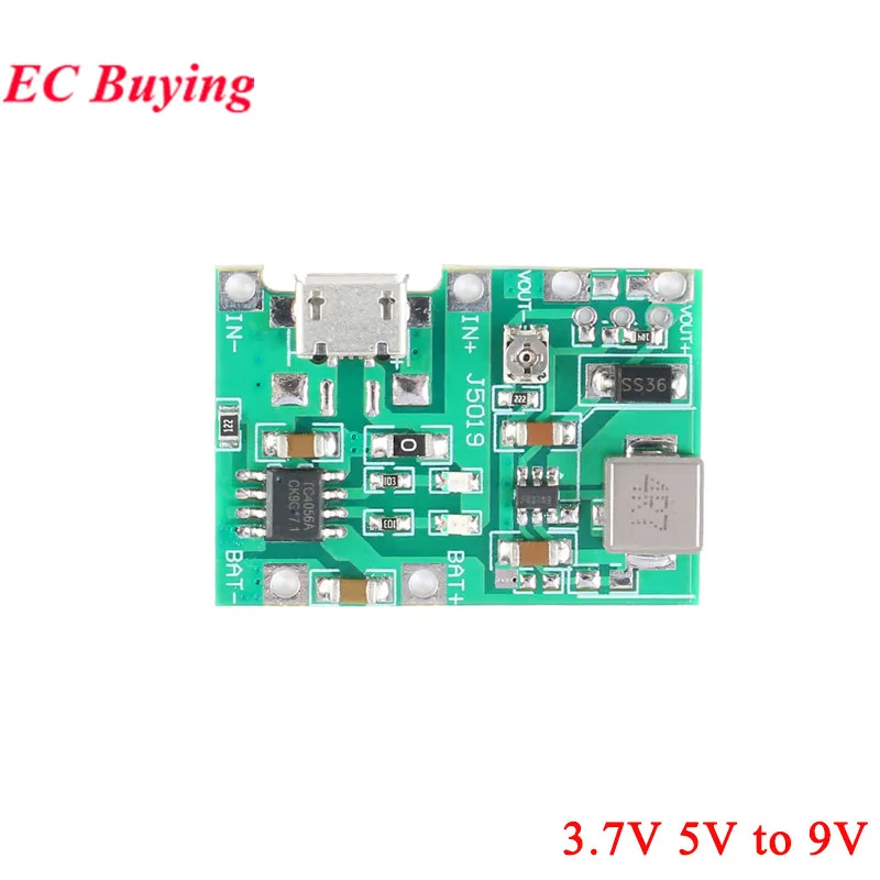 5 szt./1 szt. Moduł podwyższający napięcie DC 3,7V do 1800V, impulsowy moduł podwyższający napięcie DC do silnika z kondensatorami wysokiego napięcia, zasilacz 3,7 do 5V 9V — zdjęcie produktu 4