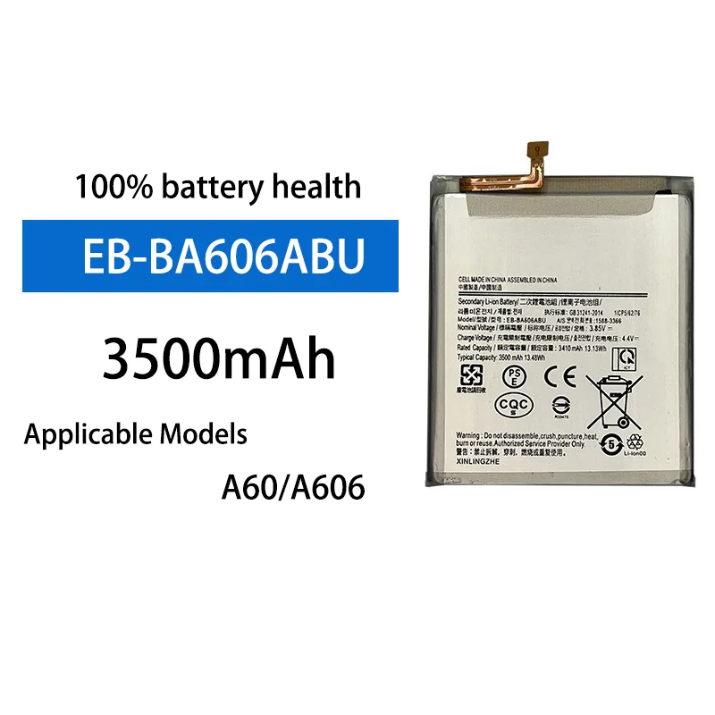 

3500mAh 3.7V EB-BA606ABU High Capacity Long Standby Lithium Polymer Battery For Samsung Galaxy A60 A606 All Versions