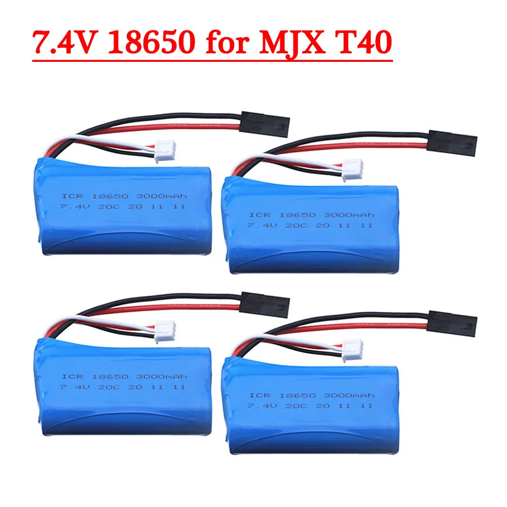 18650 Battery 7.4V 3000Mah 25C For MJX T40 T40C F39 F49 T39 HQ948 HQ957 HQ848 Syma 822 BG1518 BG1513 BG1515 2S Battery