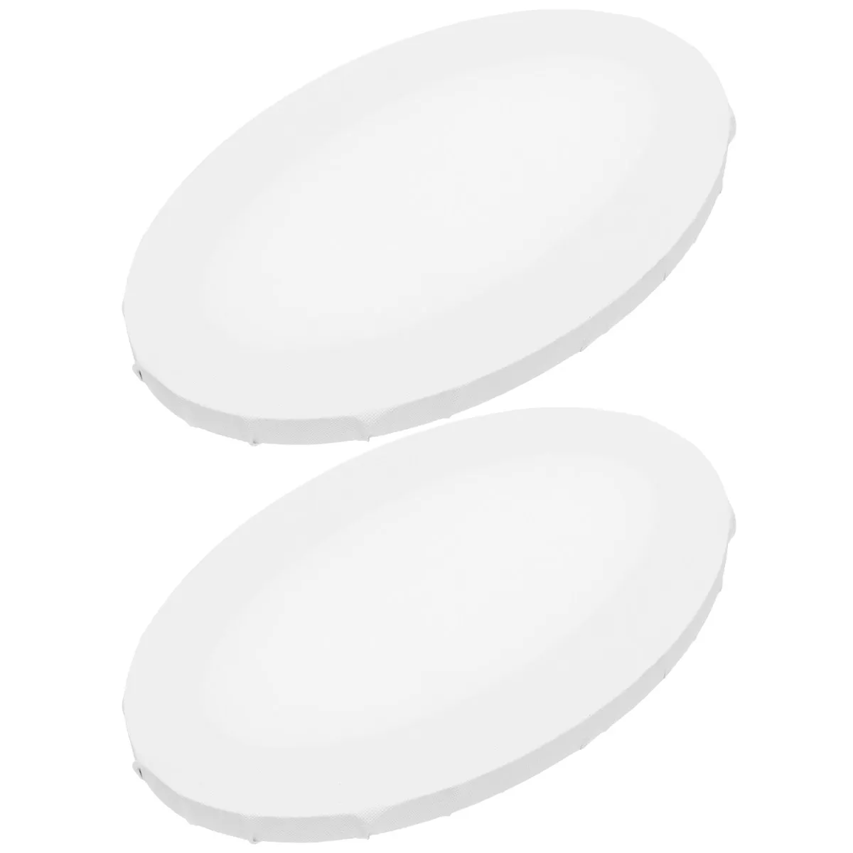 2Pcs Creative Oval Canvas Board Cotton Material Sturdy Lightweight Painting Panel for Student Artist Hobbyist Oil Acrylic Craft