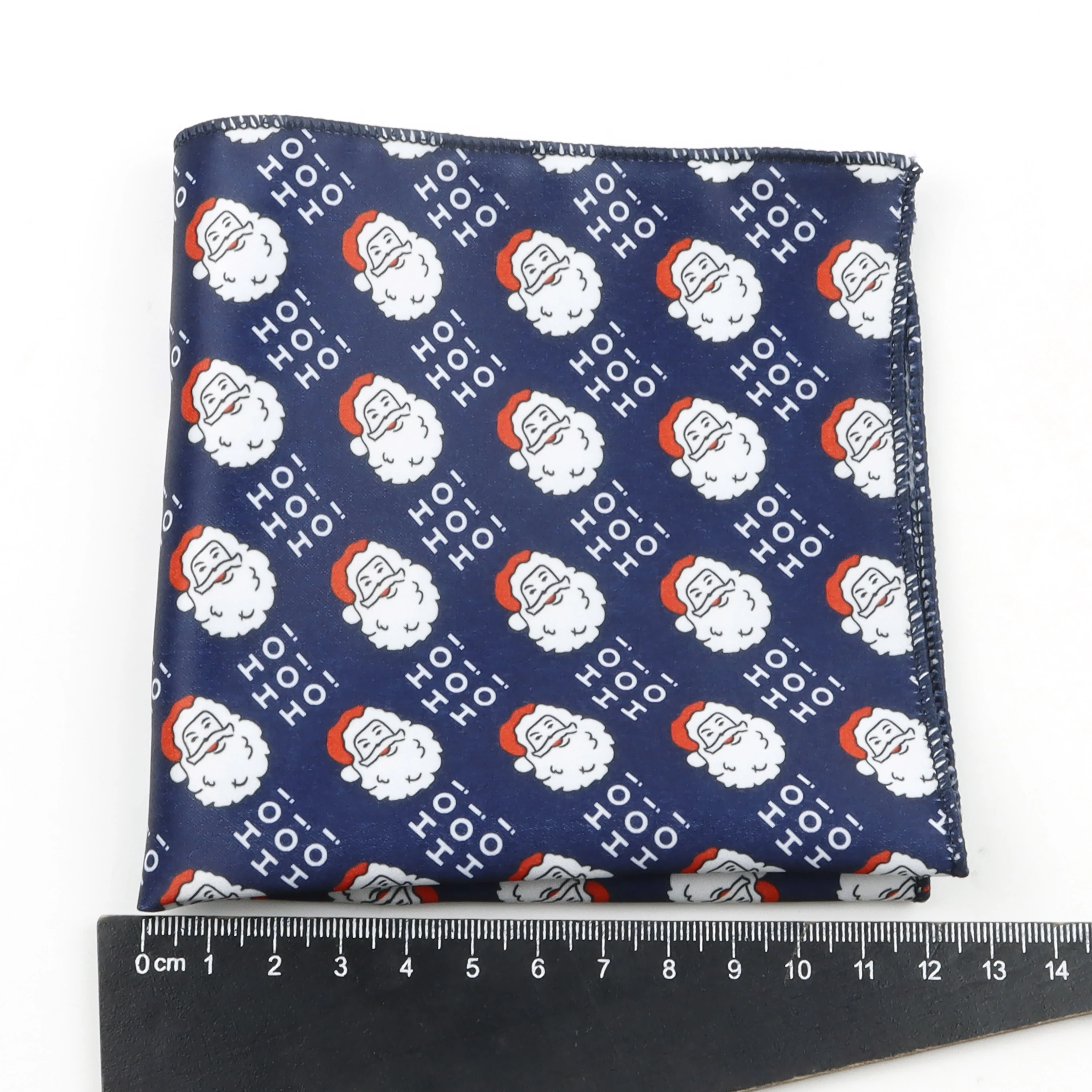 9 قطعة منديل عيد الميلاد للرجال الحرير اللمس البوليستر لينة أحمر أخضر أزرق الأيائل شجرة عيد الميلاد سانتا ندفة الثلج جيب مربع #2