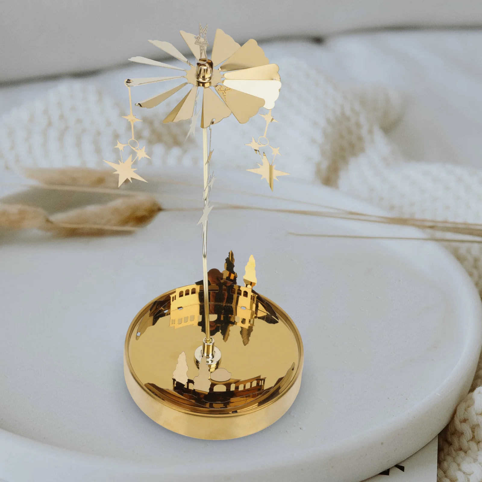 

Scented Holder Stainless Steel Rotatable Candlestick Decorative Aromatherapy Stand For Festival Party Tabletop