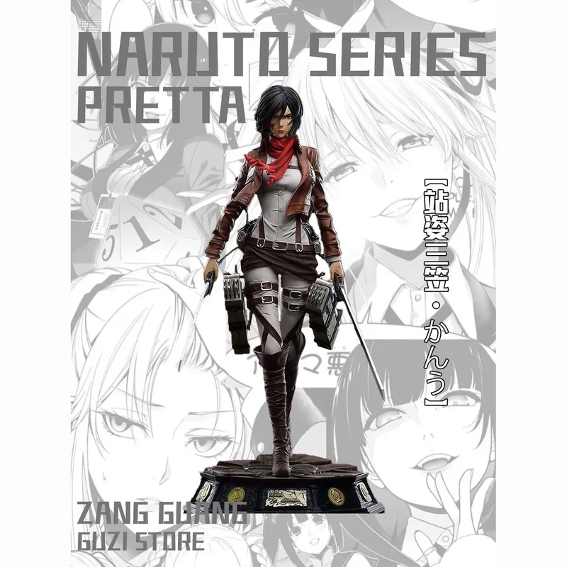 anime-attack-on-titan-30cm-mikasa-ackerman-gk-collectible-figure-standing-pvc-model-statue-desktop-ornament-for-anime-collectors
