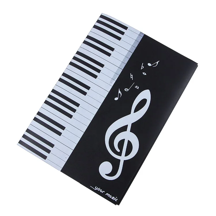 1pc Waterproof 6-page Performance Piano Sheet Music Clip A4 Three-fold Six-page Expanded Piano Replay Folder Sheet Music Folder