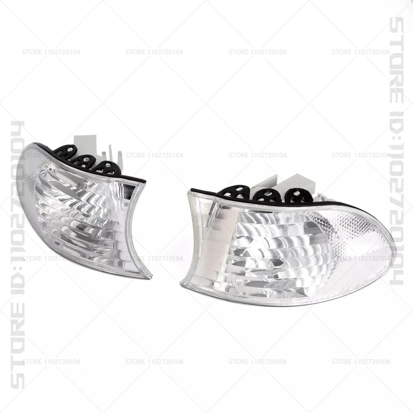for 1995-2001 E38 BMW 740i 740iL 740iLP 750iL Front Turn Signal Corner Lights Parking Lamps (No Bulbs) 63138379107 63138379108
