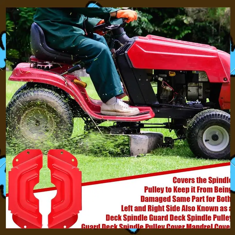

Promotion! 2 Pack Deck Belt Cover 42" 46" Deck Spindle Pulley Belt Guard Cover For MTD Craftsman Troy-Bilt Red